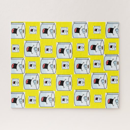 Puzzles Toilet Paper Yellow Legpuzzel (Horizontaal)