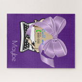 Puzzles Typewriter Noem me misschien Paars Legpuzzel (Horizontaal)