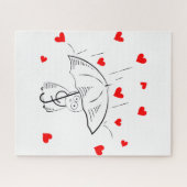 Puzzles Umbrella Red Hearts Happy Valentine's Day  Legpuzzel (Horizontaal)