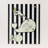 Puzzles Whales Black & White Stripes Legpuzzel (Verticaal)