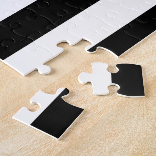 Puzzles Whales Black & White Stripes Legpuzzel (Zijkant)