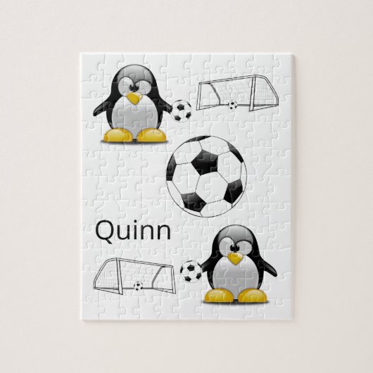 Puzzles White en Black Penguins Soccer Legpuzzel (Verticaal)