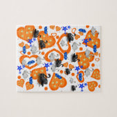 Puzzles White en Black Swans Hearts Stars Legpuzzel (Horizontaal)