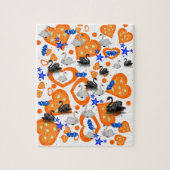 Puzzles White en Black Swans Hearts Stars Legpuzzel (Verticaal)