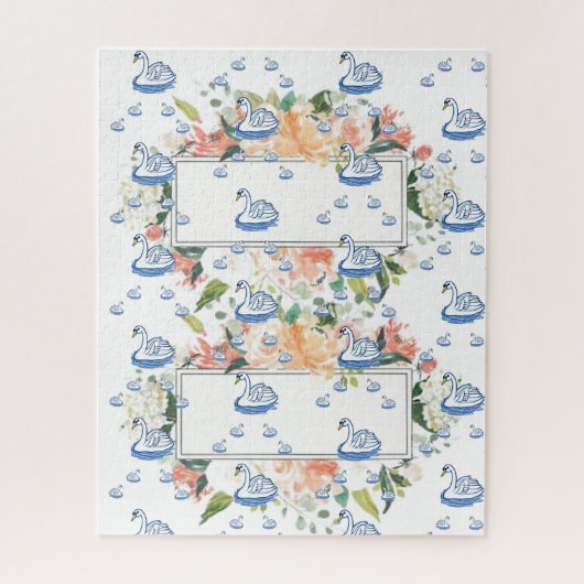 Puzzles White Swan Floral Legpuzzel (Verticaal)