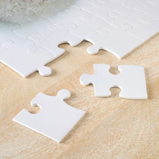 Puzzles White Teddy Bear Happy Birthday Legpuzzel (Zijkant)