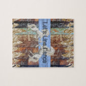 Puzzles Wood White Horse Let's Line Dance Legpuzzel (Horizontaal)