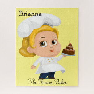 Puzzles Yellow Baker Bakery Cupcake Legpuzzel