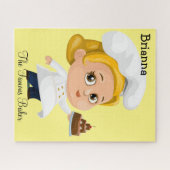 Puzzles Yellow Baker Bakery Cupcake Legpuzzel (Horizontaal)