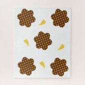Puzzles Yellow & Brown Flowers Heart Legpuzzel (Verticaal)