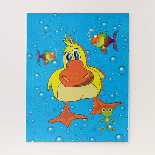 Puzzles Yellow Duck Fish Legpuzzel (Verticaal)