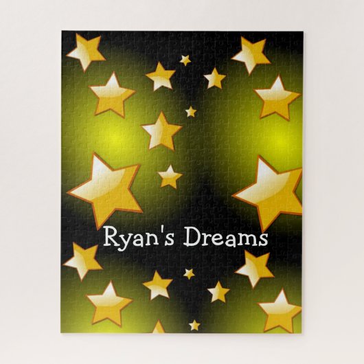 Puzzles Yellow Stars Black Legpuzzel (Verticaal)