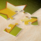 Puzzles Yellow Stars Black Legpuzzel (Zijkant)