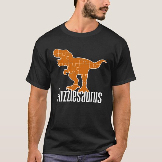 Puzzlesaurus Dinosaur Puzzle Piece Game Jigsaw Puz T-shirt (Voorkant)