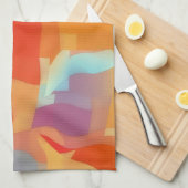 Puzzling Abstract Artsy Colorful Kitchen Towel Theedoek (Quarter Fold)
