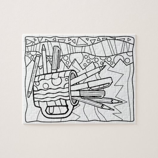 PUZZZELS U KLEUR - EEN KUSTVOLLEDIGE VAN HET KLEUR LEGPUZZEL (Horizontaal)