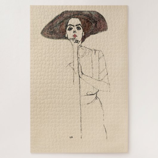 PUZZZLE : EGON SCHIELE : PORTRAIT VAN VROUWEN 1910 LEGPUZZEL (Verticaal)