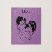 PUZZZLE. NAAM VAN HET KIND EN DE DOG. LEGPUZZEL (Verticaal)