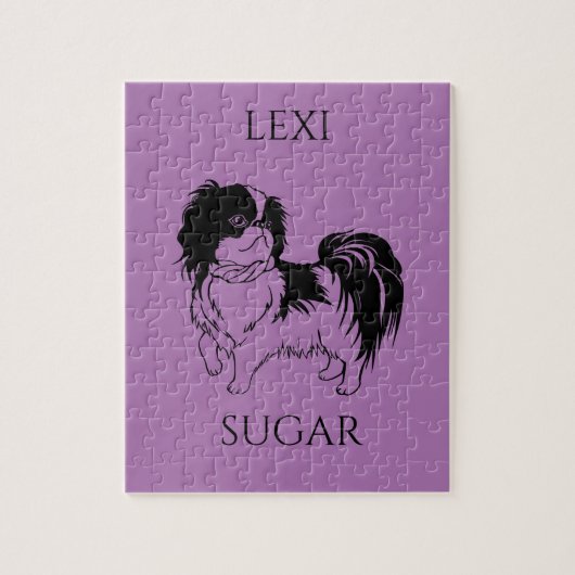 PUZZZLE. NAAM VAN HET KIND EN DE DOG. LEGPUZZEL (Verticaal)