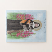 PUZZZLE Saint Gertrude Patron St. van Katten Voeg  Legpuzzel (Horizontaal)