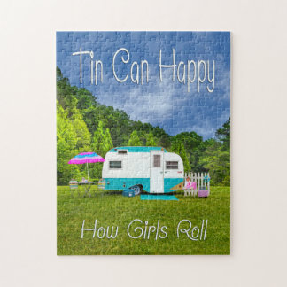 PUZZZLE Tin kan de  Camper gelukkig maken Legpuzzel