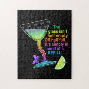 PUZZZLES - GLASHALF VOLLEDIG LEGPUZZEL