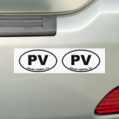 PV Palos Verdes Bumpersticker (Op auto)