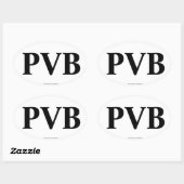 "PVB" Ponte Vedra strand FL Ovale Bumpersticker Ovale Sticker (Vel)