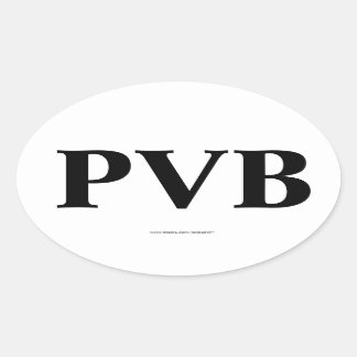 "PVB" Ponte Vedra strand FL Ovale Bumpersticker Ovale Sticker
