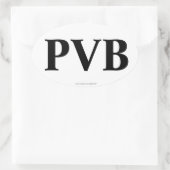 "PVB" Ponte Vedra strand FL Ovale Bumpersticker Sticker (Tas)