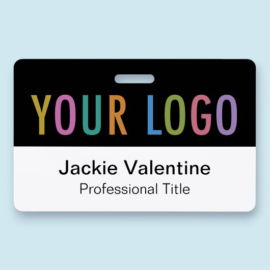 PVC Naam Badge Horizontale Logo Werk ID Label Zwar