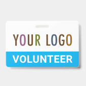 PVC Plastic vrijwilligerbadge met Clip Custom Logo Badge (Front)
