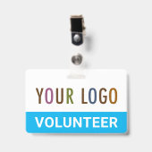 PVC Plastic vrijwilligerbadge met Clip Custom Logo Badge (Front with Clip)