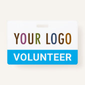 PVC Plastic vrijwilligerbadge met Clip Custom Logo Badge (Voorkant)