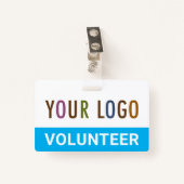 PVC Plastic vrijwilligerbadge met Clip Custom Logo Badge (Voorkant met clip)