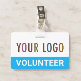 PVC Plastic vrijwilligerbadge met Clip Custom Logo Badge