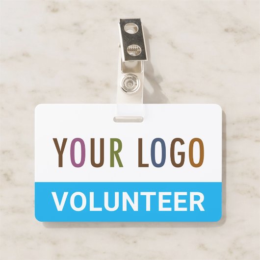 PVC Plastic vrijwilligerbadge met Clip Custom Logo Badge