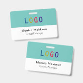 PVC Plasticen Volunteerbadge met Clip Custom Logo Badge (Voor- en achterkant)