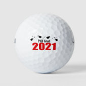 PVD Afstudeerder 2021 Petten en diploma's (rood) Golfballen (Voorkant)