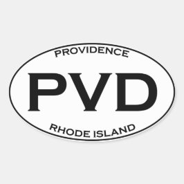 PVD - Providence Rhode Island Ovale Sticker