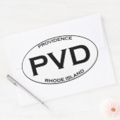 PVD - Providence Rhode Island Ovale Sticker (Envelop)