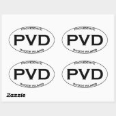 PVD - Providence Rhode Island Ovale Sticker (Vel)