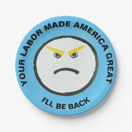 PvdA-feestdag borden Papieren Bordje