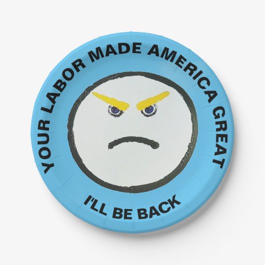 PvdA-feestdag borden Papieren Bordje (Voorkant)