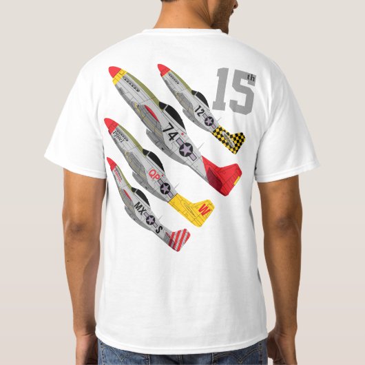 PVijf1 P-51 "15e luchtmacht" T-shirt (Achterkant)
