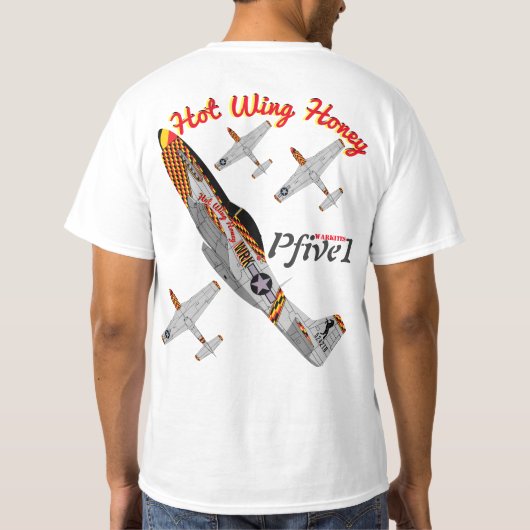 PVijf1 P-51 "Heet Wing Honey" T-shirt (Achterkant)