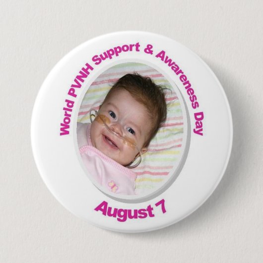 PVNH Disorder Awareness Button met Ella (Voorkant)