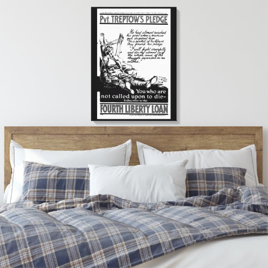 Pvt. Treptow's Pledge. "Ik zal vechten_War afbeeld Canvas Afdruk (Insitu (Slaapkamer))