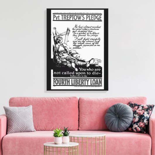Pvt. Treptow's Pledge. "Ik zal vechten_War afbeeld Canvas Afdruk (Insitu (Woonkamer))