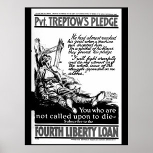 Pvt. Treptow's Pledge. "Ik zal vechten_War afbeeld Poster